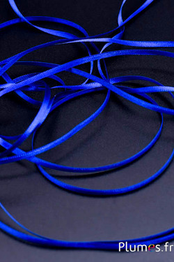 Ruban satin - largeur 3 mm - bleu